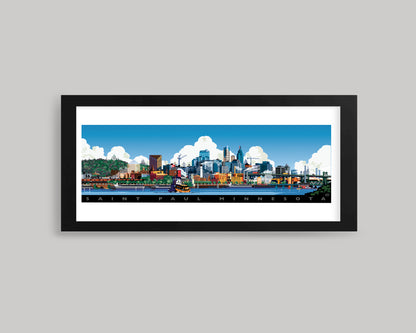 ST. PAUL CITY SKYLINE LANDSCAPE || MINNESOTA LANDMARK ART PRINT