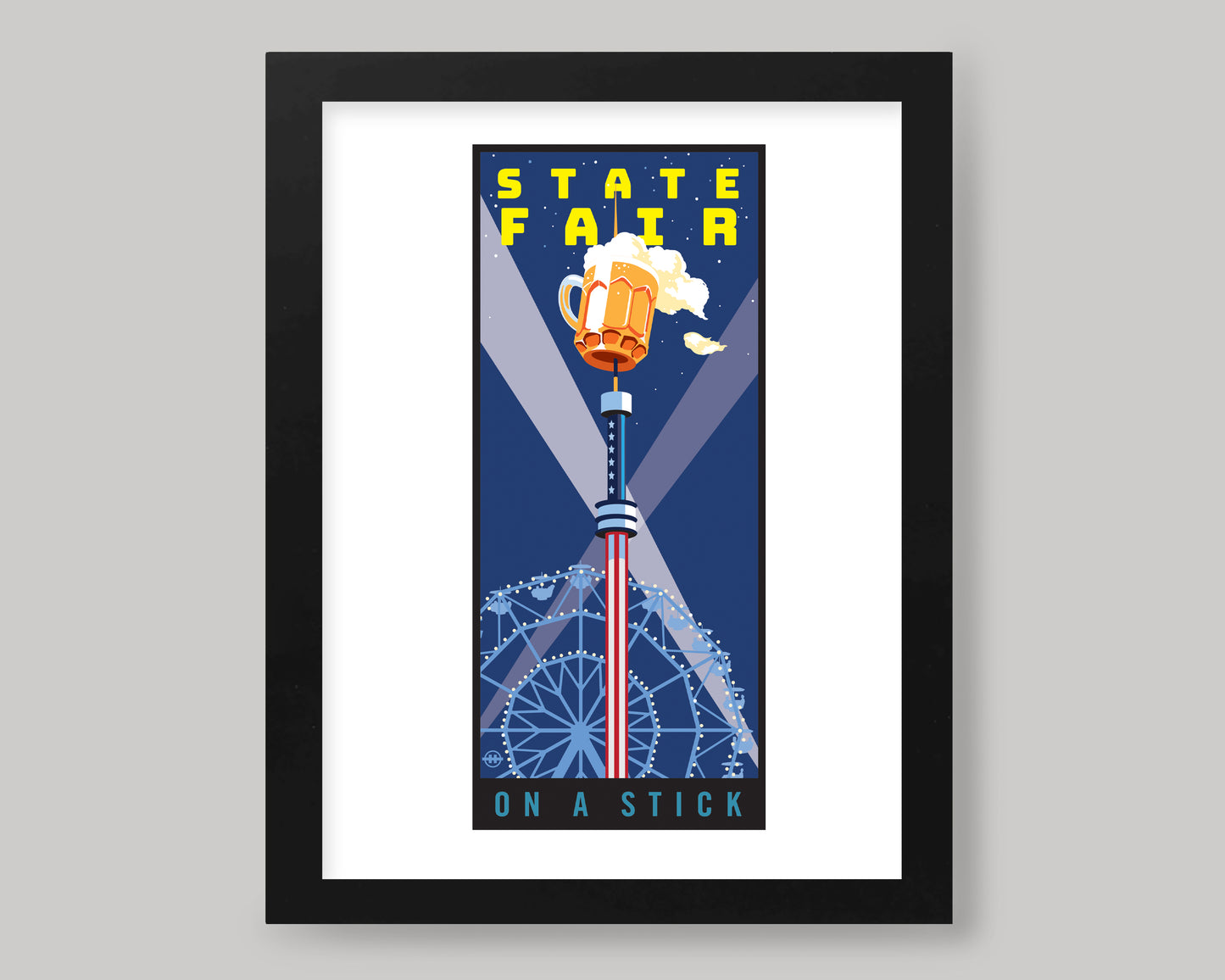 MINNESOTA STATE FAIR ON A STICK- BEER || MINNESOTA LANDMARK ART PRINT