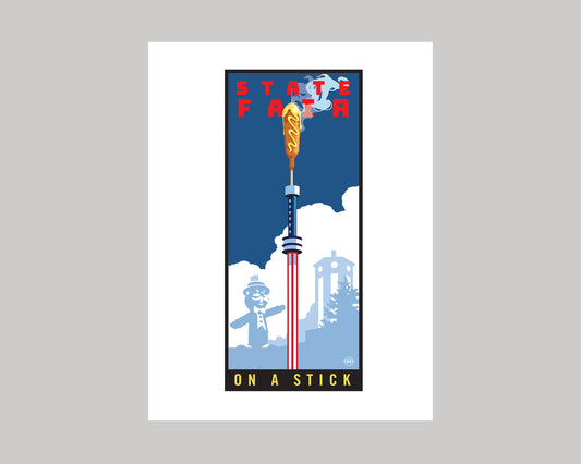 MINNESOTA STATE FAIR ON A STICK- CORN DOG || MINNESOTA LANDMARK ART PRINT