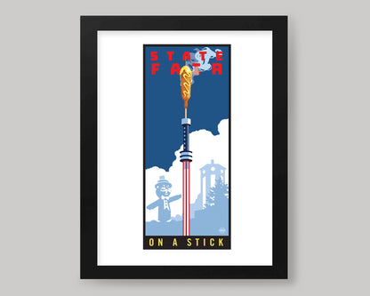 MINNESOTA STATE FAIR ON A STICK- CORN DOG || MINNESOTA LANDMARK ART PRINT