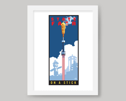 MINNESOTA STATE FAIR ON A STICK- CORN DOG || MINNESOTA LANDMARK ART PRINT