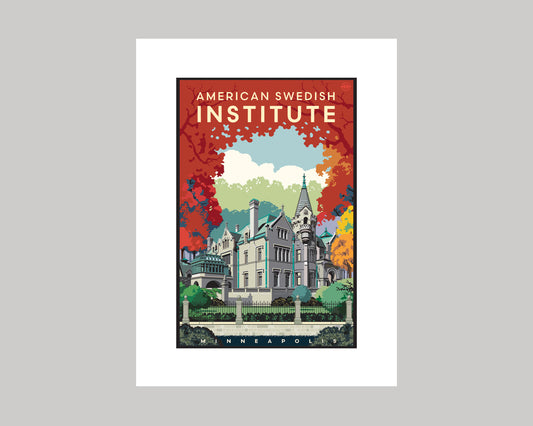 AMERICAN SWEDISH INSTITUTE FALL || MINNESOTA LANDMARK ART PRINT