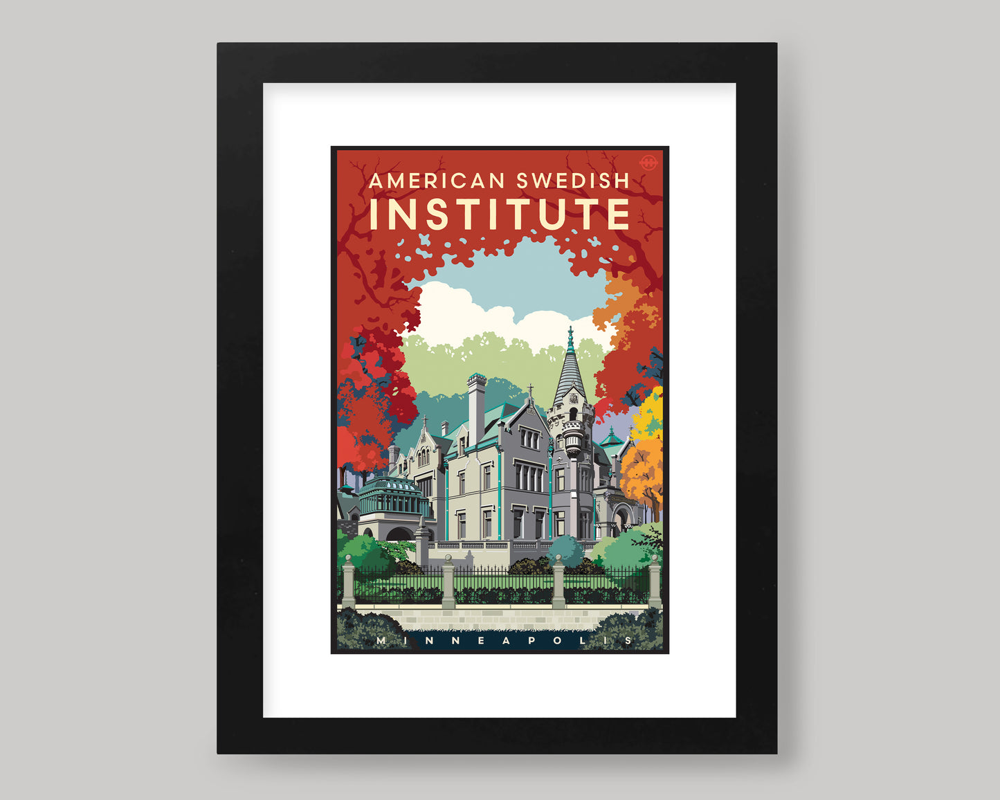 AMERICAN SWEDISH INSTITUTE FALL WS || MINNESOTA LANDMARK ART PRINT
