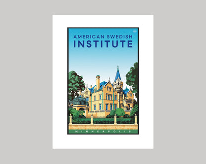 AMERICAN SWEDISH INSTITUTE SUMMER WS || MINNESOTA LANDMARK ART PRINT