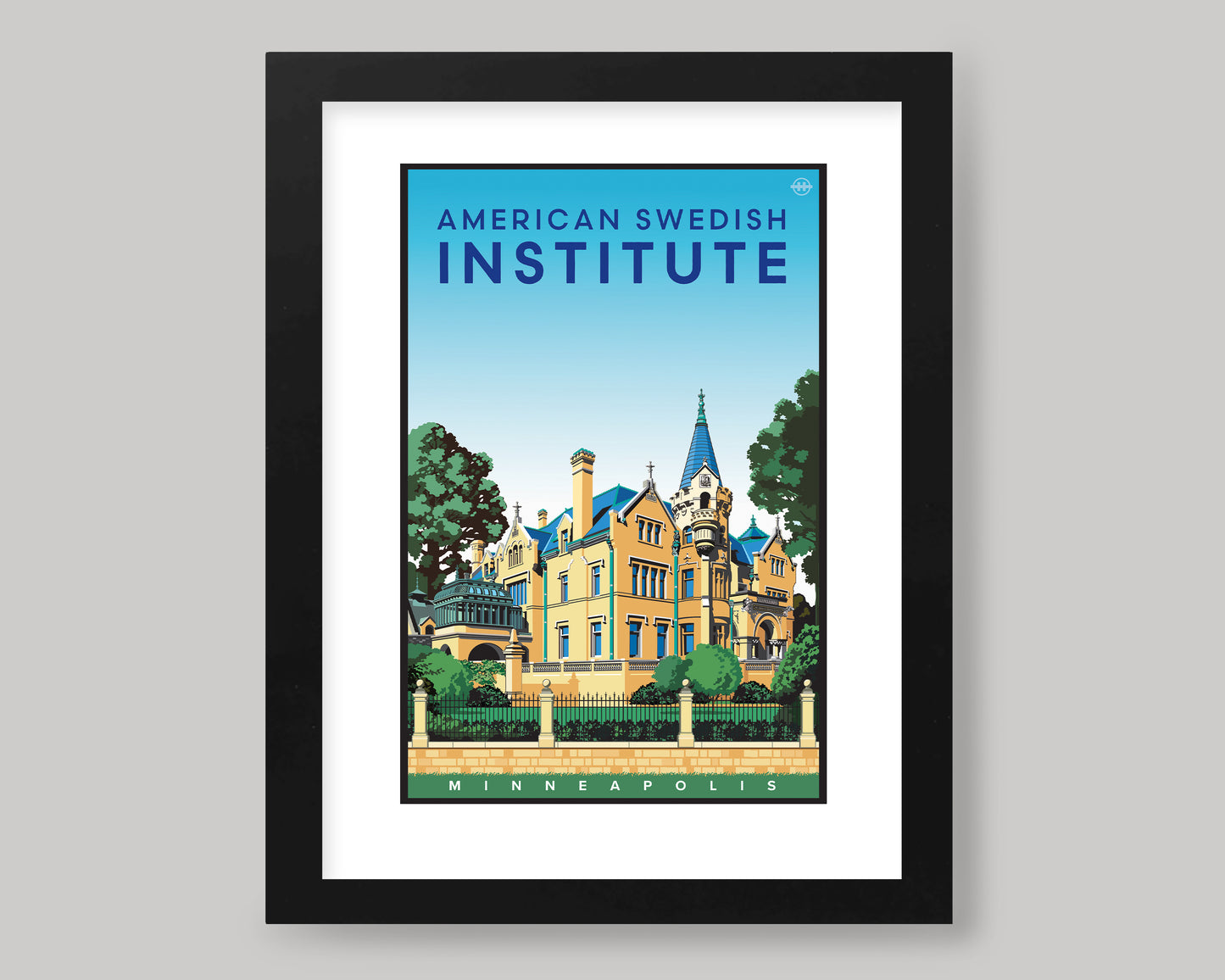 AMERICAN SWEDISH INSTITUTE SUMMER WS || MINNESOTA LANDMARK ART PRINT