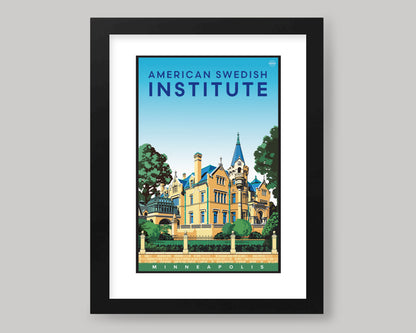 AMERICAN SWEDISH INSTITUTE SUMMER WS || MINNESOTA LANDMARK ART PRINT