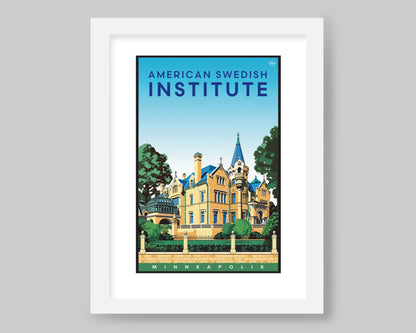 AMERICAN SWEDISH INSTITUTE SUMMER WS || MINNESOTA LANDMARK ART PRINT