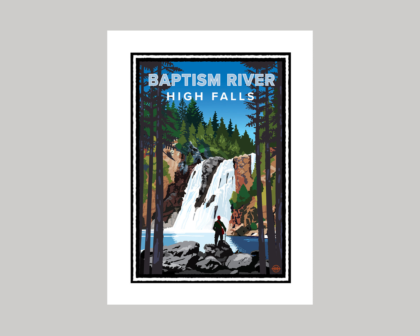 BAPTISM RIVER HIGH FALLS HIKING || MINNESOTA LANDMARK ART PRINT