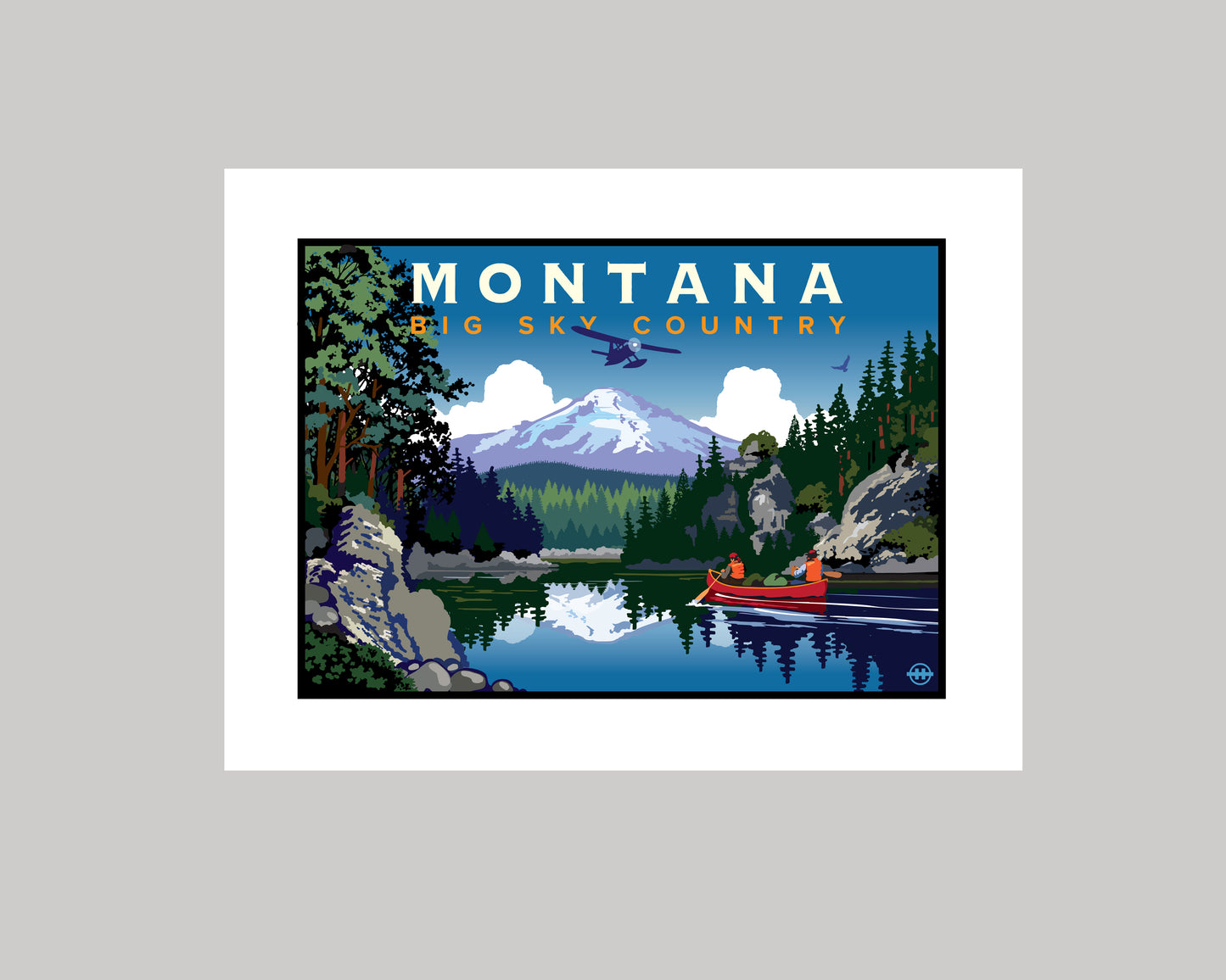 BIG SKY COUNTRY || MONTANA LANDMARK ART PRINT