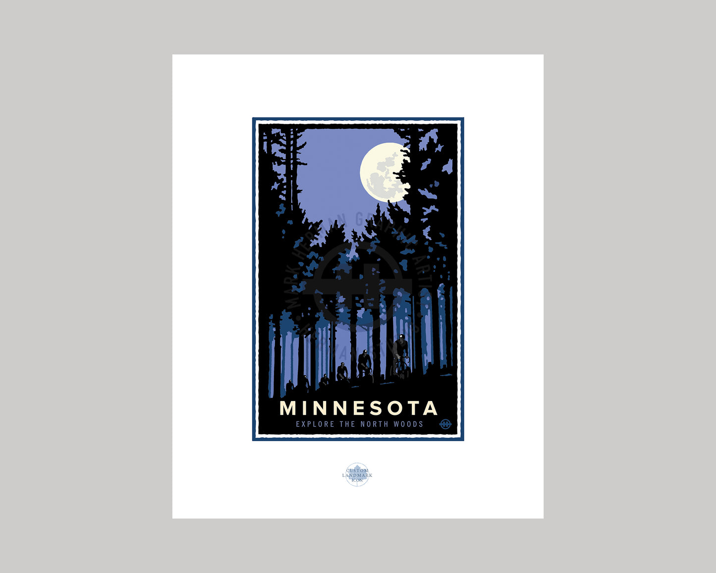 BIKE THE NORTHERN TRAILS || MINNESOTA LANDMARK ART PRINT