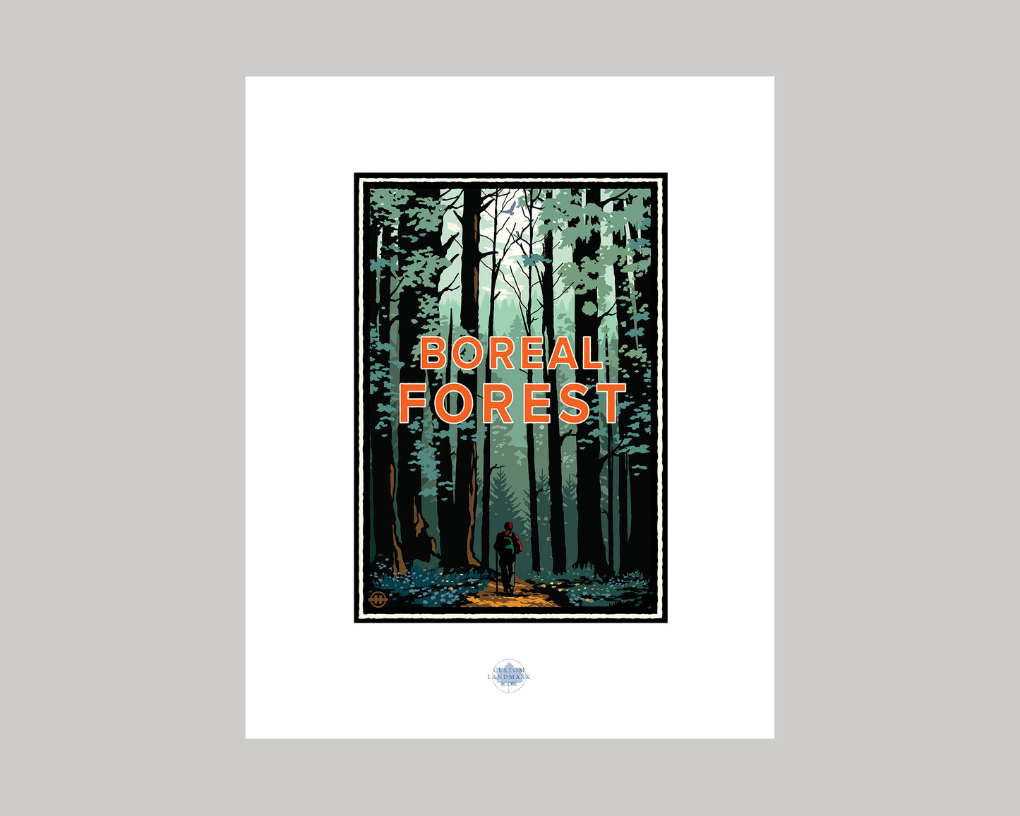 HIKE IN THE BOREAL FOREST- SUMMER || MINNESOTA LANDMARK ART PRINT