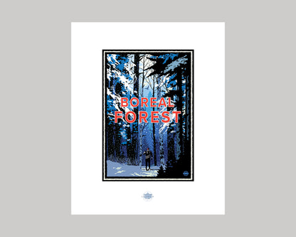 HIKE IN THE BOREAL FOREST- WINTER || MINNESOTA LANDMARK ART PRINT