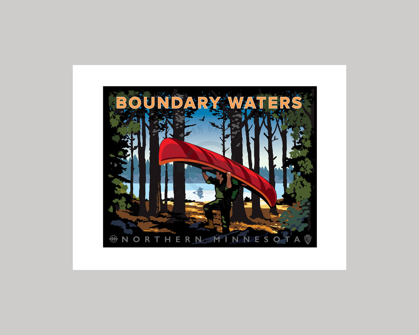 BOUNDARY WATERS PORTAGE LANDSCAPE || MINNESOTA LANDMARK ART PRINT