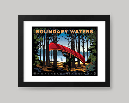 BOUNDARY WATERS PORTAGE LANDSCAPE || MINNESOTA LANDMARK ART PRINT