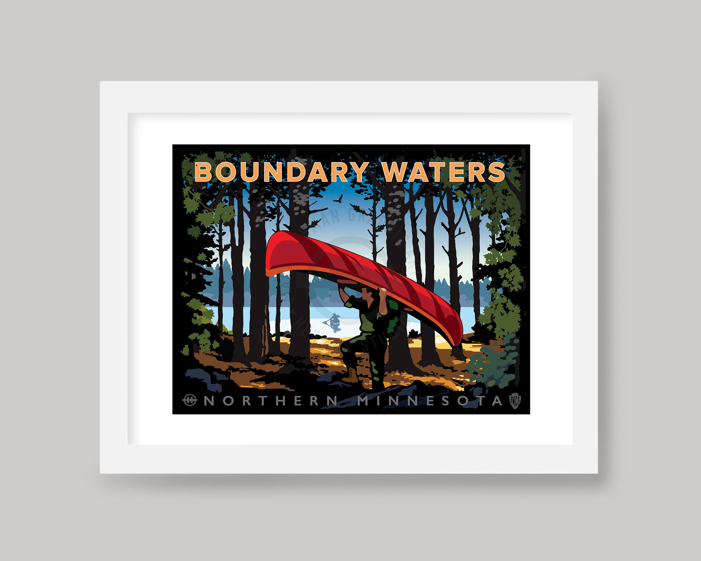 BOUNDARY WATERS PORTAGE LANDSCAPE || MINNESOTA LANDMARK ART PRINT