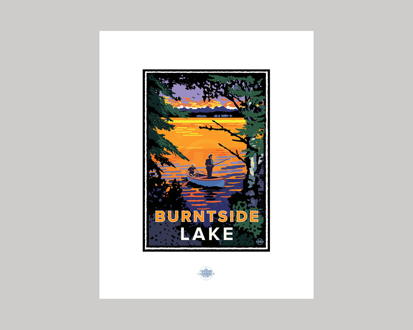 BURNTSIDE LAKE FISHING || MINNESOTA LANDMARK ART PRINT