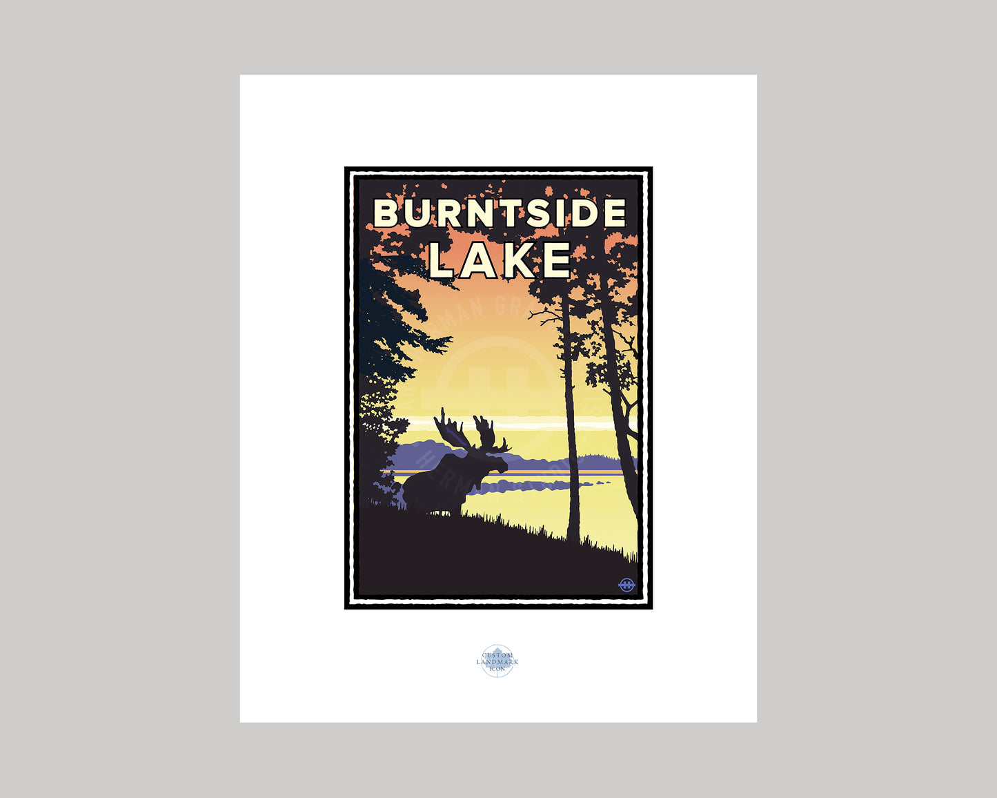 BURNTSIDE LAKE SUNRISE VIEW || MINNESOTA LANDMARK ART PRINT