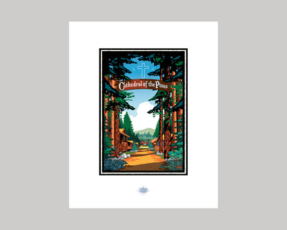 WELCOME TO THE CATHEDRAL OF THE PINES CAMP || MINNESOTA LANDMARK ART PRINT