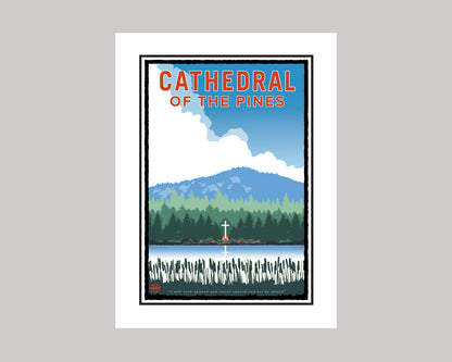 CATHEDRAL OF THE PINES DAY || MINNESOTA LANDMARK ART PRINT