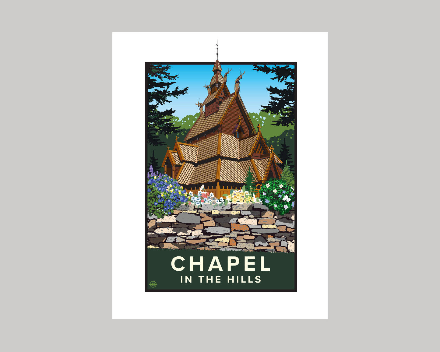 CHAPEL IN THE HILLS || SOUTH DAKOTA LANDMARK ART PRINT