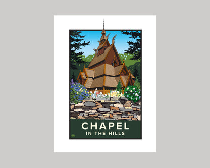 CHAPEL IN THE HILLS || SOUTH DAKOTA LANDMARK ART PRINT