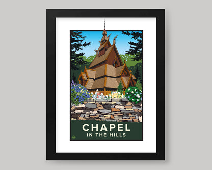 CHAPEL IN THE HILLS || SOUTH DAKOTA LANDMARK ART PRINT