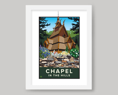 CHAPEL IN THE HILLS || SOUTH DAKOTA LANDMARK ART PRINT