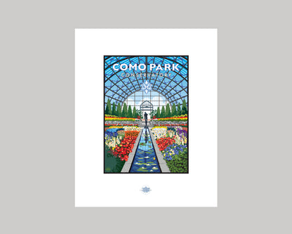 COMO PARK OBSERVATORY FLOWER GARDEN || MINNESOTA LANDMARK ART PRINT