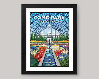 COMO PARK OBSERVATORY FLOWER GARDEN || MINNESOTA LANDMARK ART PRINT