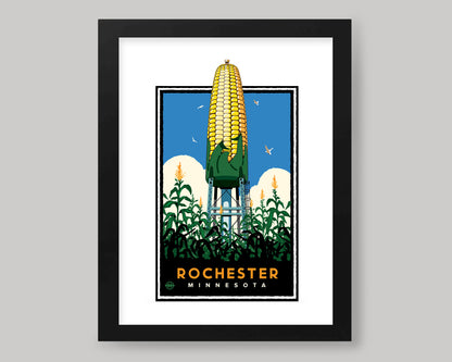 ROCHESTER EAR OF CORN WATER TOWER || MINNESOTA LANDMARK ART PRINT