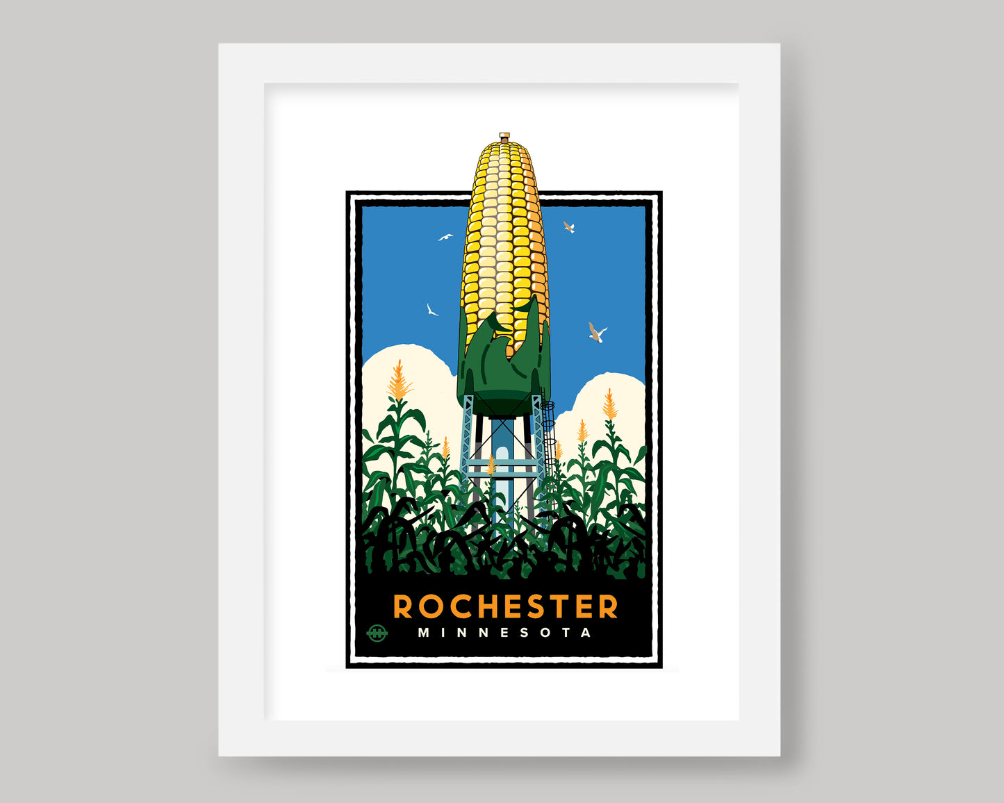 ROCHESTER EAR OF CORN WATER TOWER || MINNESOTA LANDMARK ART PRINT