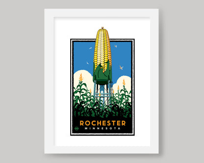 ROCHESTER EAR OF CORN WATER TOWER || MINNESOTA LANDMARK ART PRINT