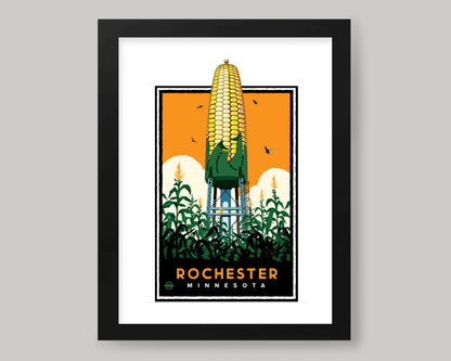 ROCHESTER EAR OF CORN WATER TOWER AT GOLDEN HOUR || MINNESOTA LANDMARK ART PRINT