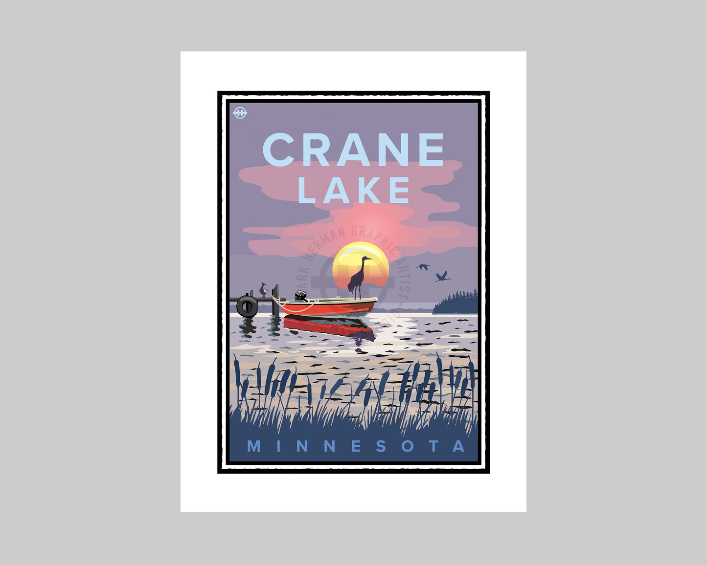 CRANE LAKE SUNSET || MINNESOTA LANDMARK ART PRINT