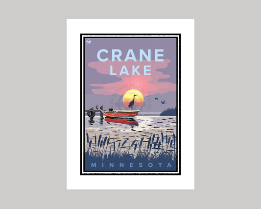 CRANE LAKE SUNSET || MINNESOTA LANDMARK ART PRINT