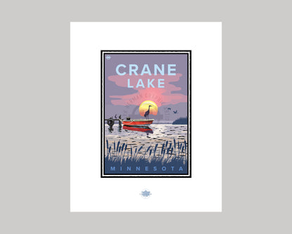 CRANE LAKE SUNSET || MINNESOTA LANDMARK ART PRINT