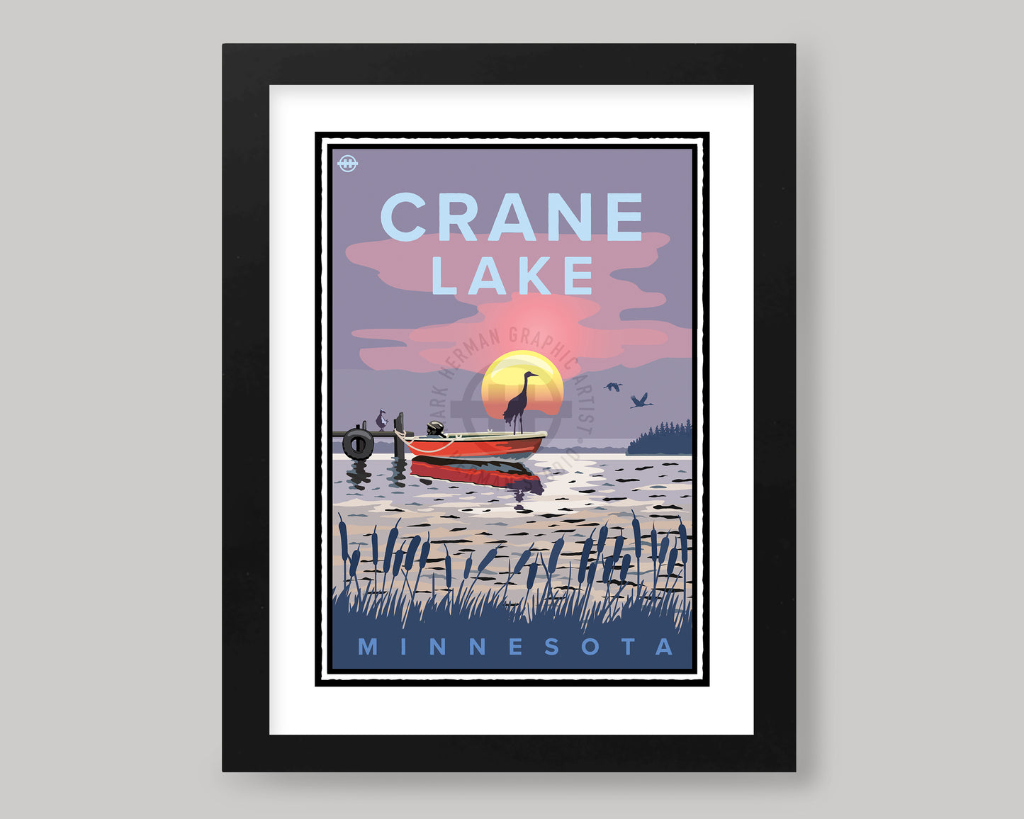 CRANE LAKE SUNSET || MINNESOTA LANDMARK ART PRINT