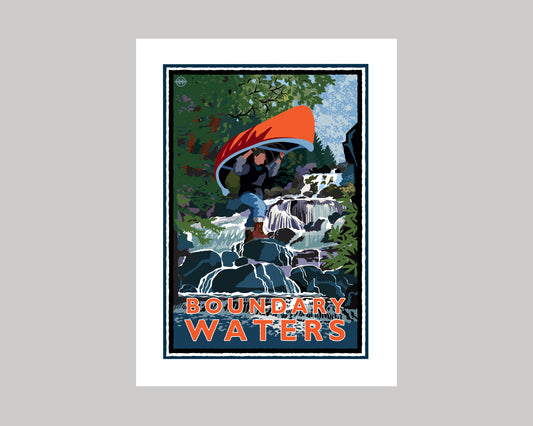 BOUNDARY WATERS CROSSING || MINNESOTA LANDMARK ART PRINT