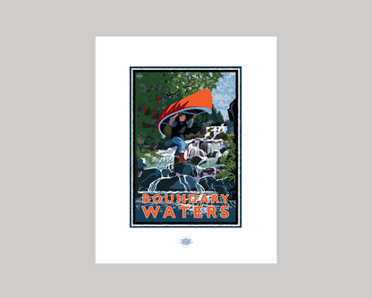 BOUNDARY WATERS CROSSING || MINNESOTA LANDMARK ART PRINT
