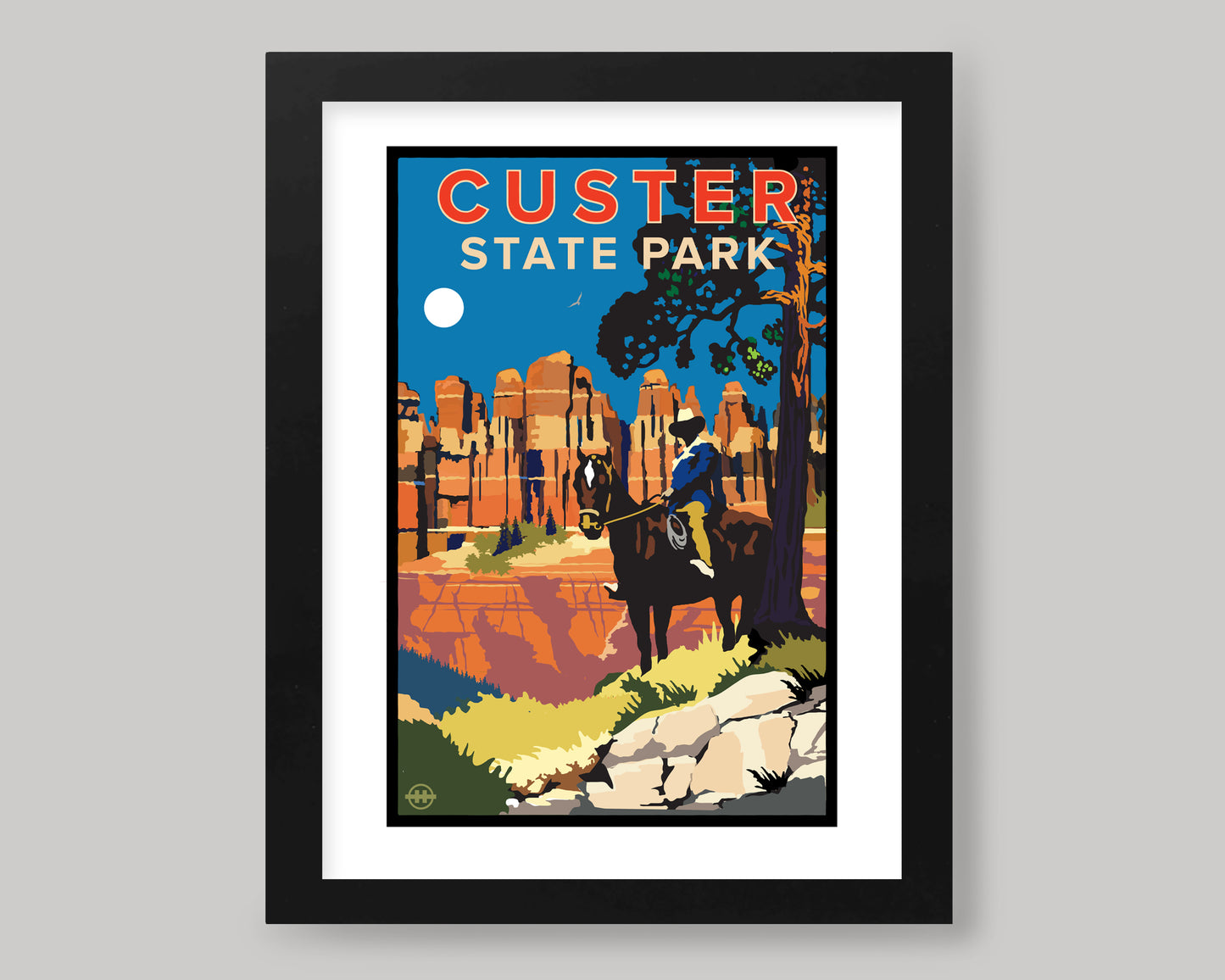 CUSTER STATE PARK COWBOY || SOUTH DAKOTA LANDMARK ART PRINT