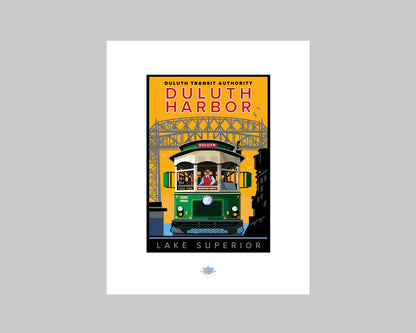 DULUTH HARBOR TROLLEY || MINNESOTA LANDMARK ART PRINT