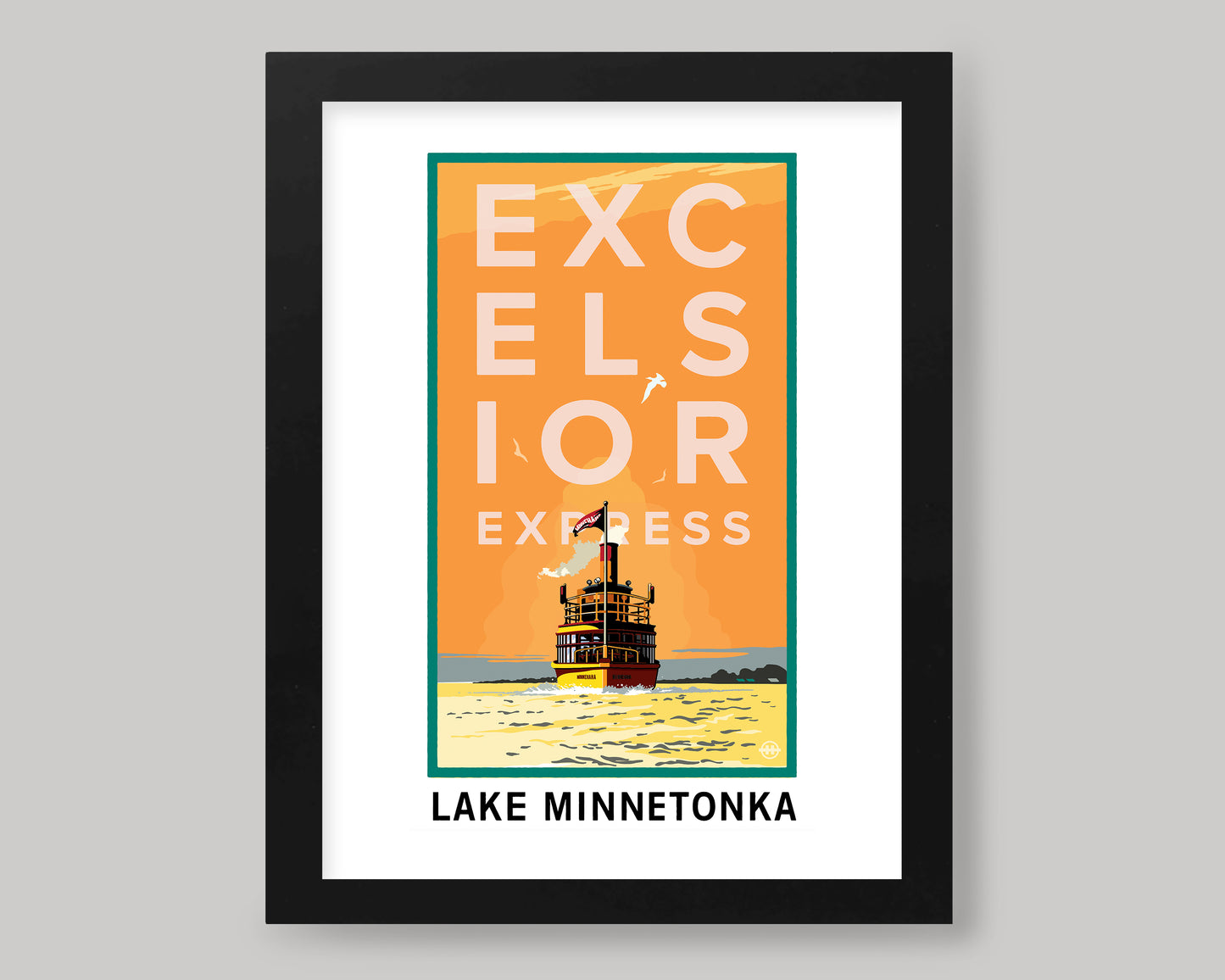 THE EXCELSIOR FERRY ON LAKE MINNETONKA || MINNESOTA LANDMARK ART PRINT