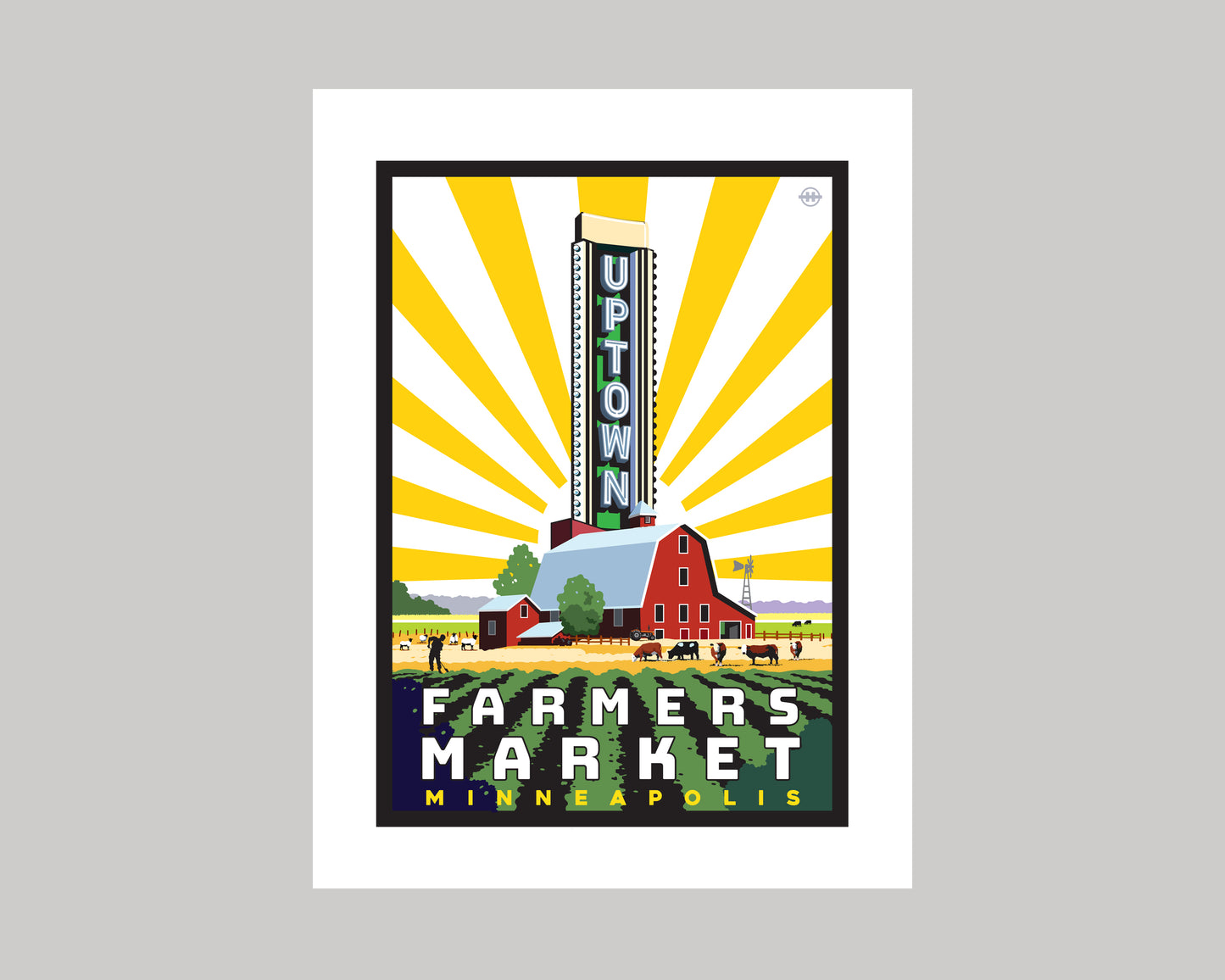 UPTOWN FARMERS MARKET 2  || MINNESOTA LANDMARK ART PRINT