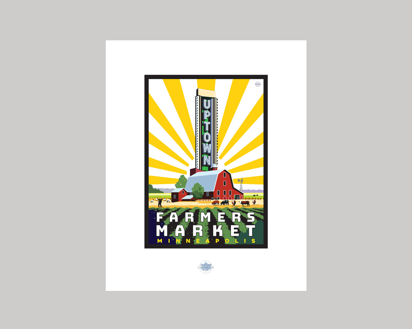 UPTOWN FARMERS MARKET 2  || MINNESOTA LANDMARK ART PRINT