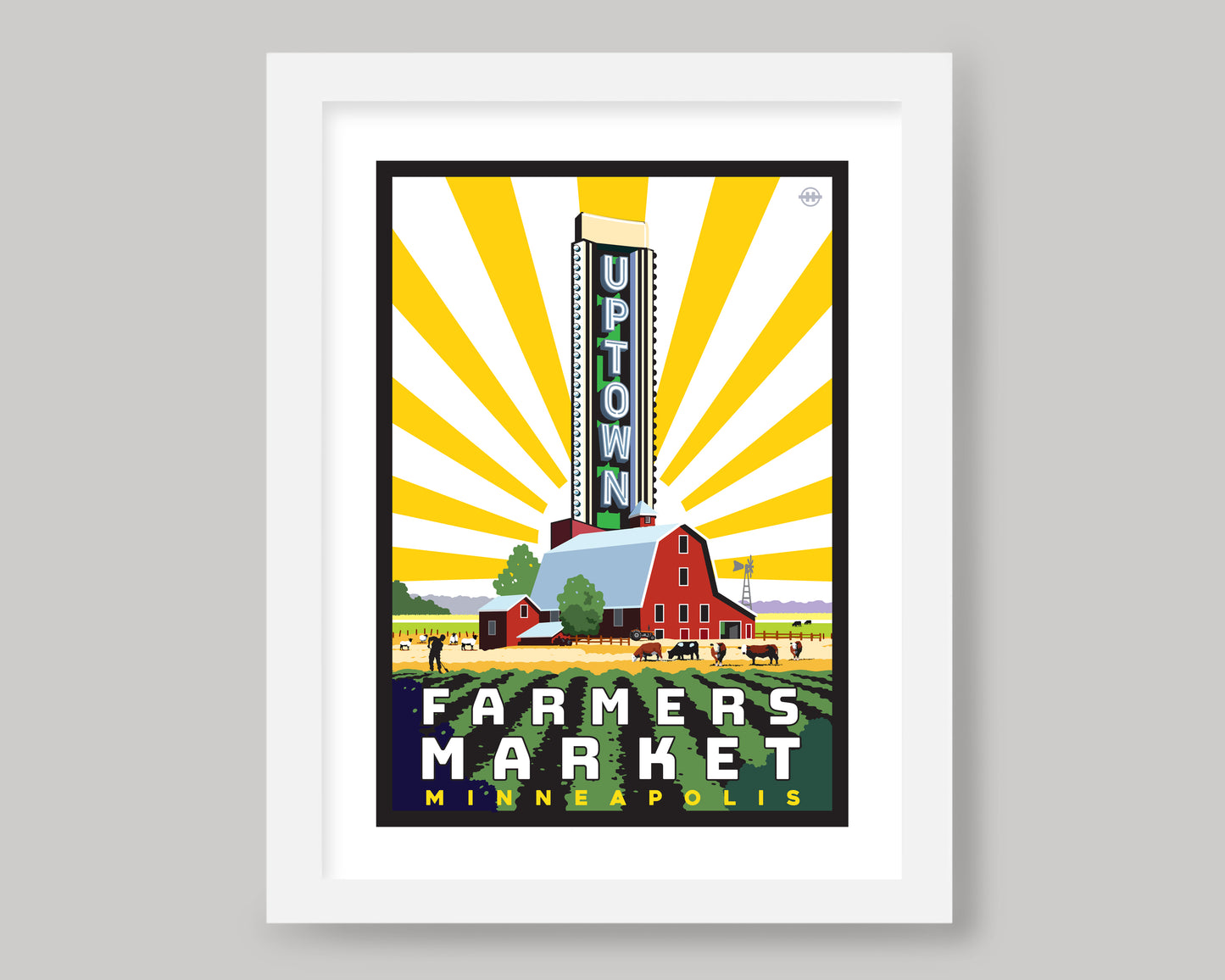 UPTOWN FARMERS MARKET 2  || MINNESOTA LANDMARK ART PRINT