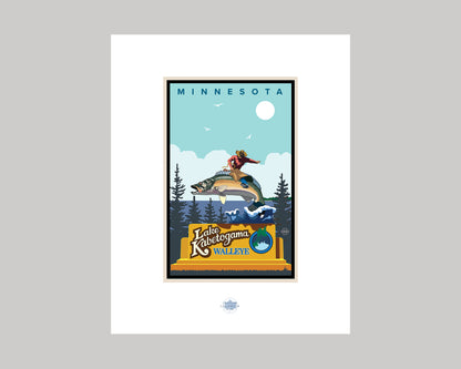 LAKE KABETOGAMA RODEO COWBOY || MINNESOTA LANDMARK ART PRINT