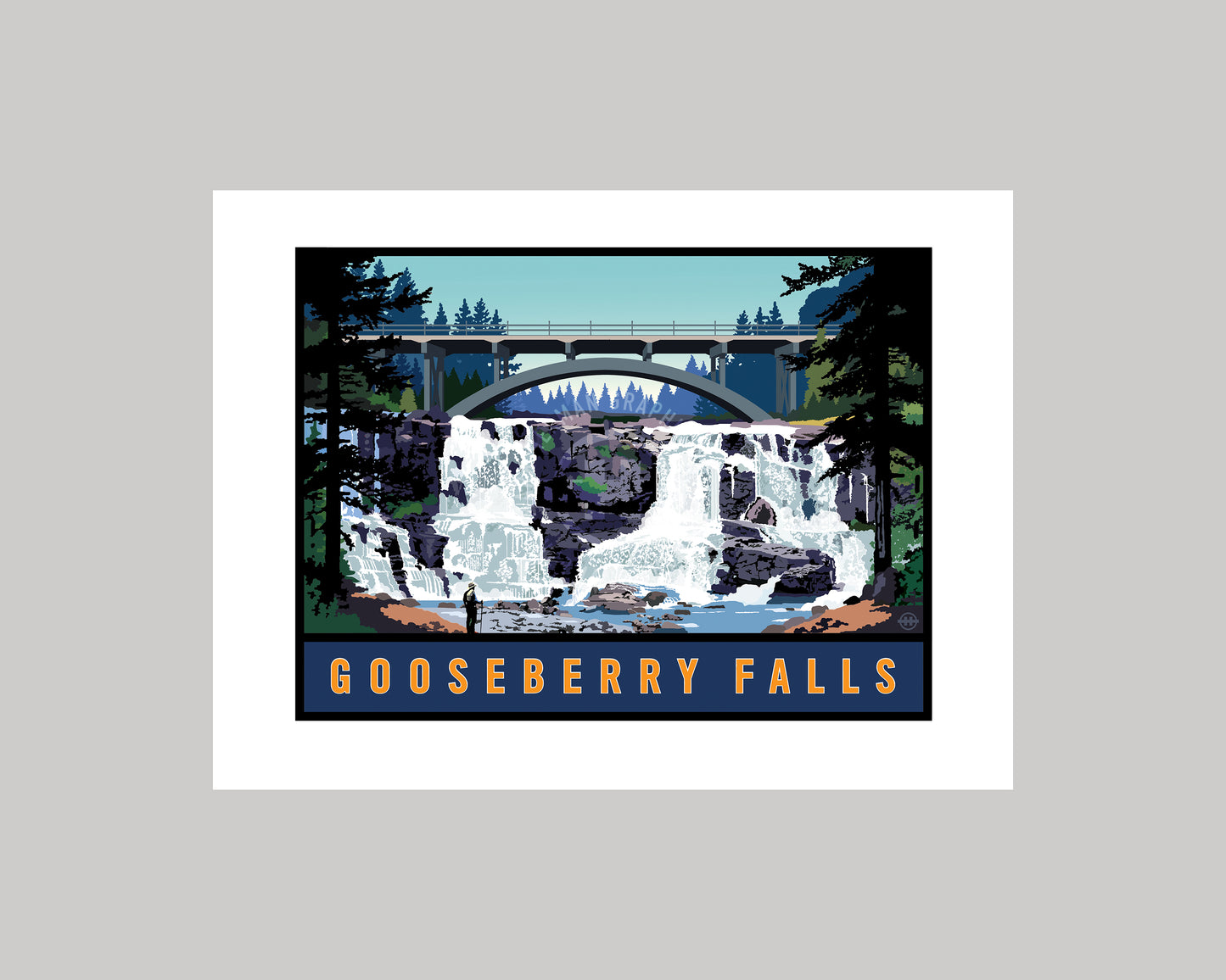 GOOSEBERRY FALLS LANDSCAPE || MINNESOTA LANDMARK ART PRINT