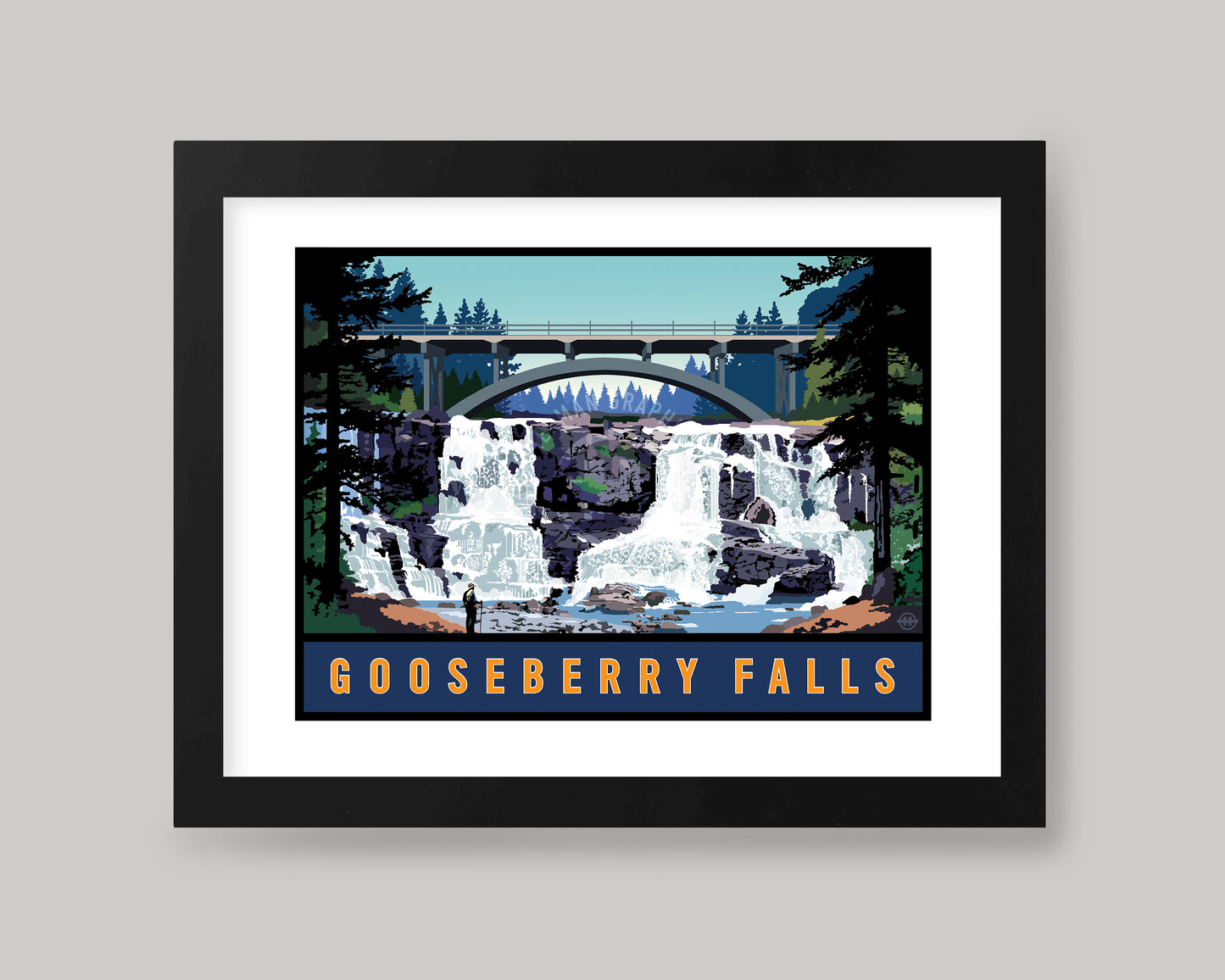 GOOSEBERRY FALLS LANDSCAPE || MINNESOTA LANDMARK ART PRINT