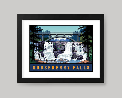 GOOSEBERRY FALLS LANDSCAPE || MINNESOTA LANDMARK ART PRINT