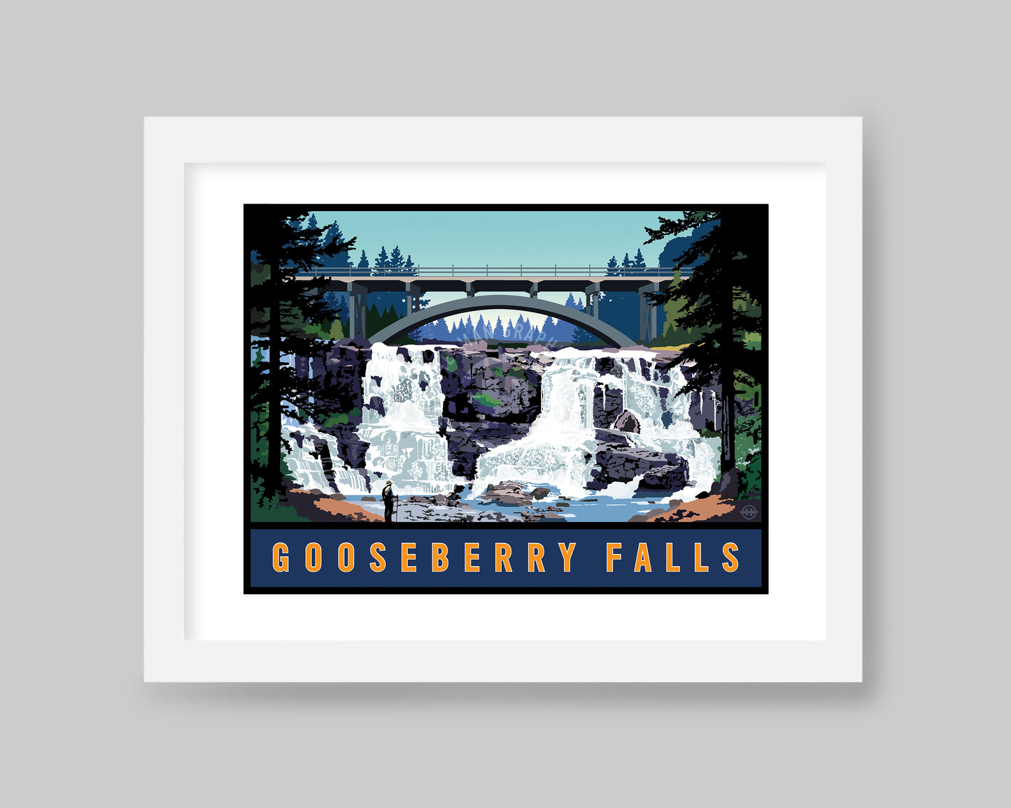 GOOSEBERRY FALLS LANDSCAPE || MINNESOTA LANDMARK ART PRINT